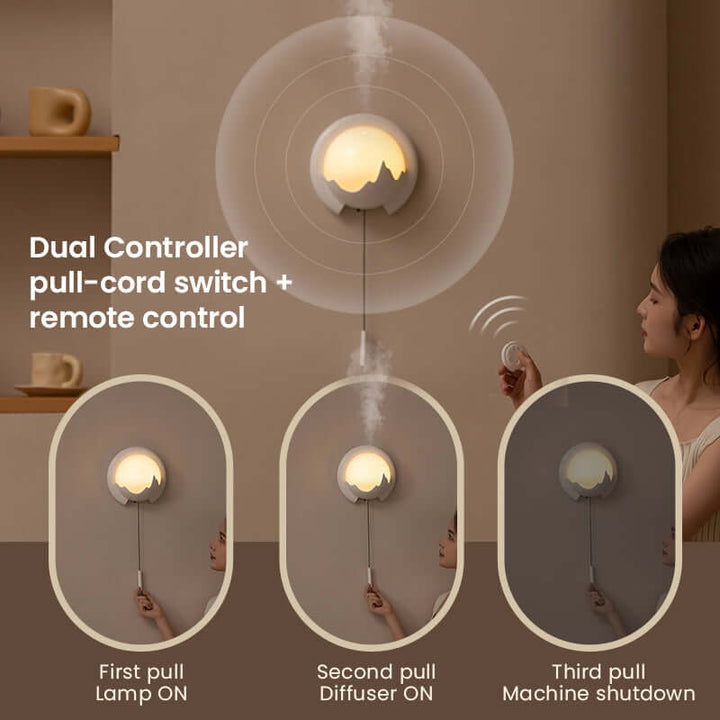 150ml Wall-mounted Aroma Diffuser Night Light Home Diffuser Mute Intelligent Humidifier With Remote Control | Kalsten