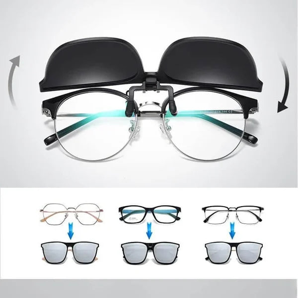 OogZeker ClipSunglasses – Lightweight Polarized UV400 Clip-on for Glasses Wearers | Kalsten