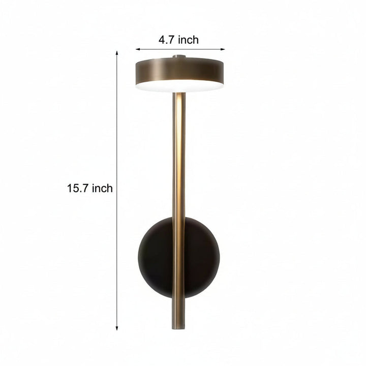Modern Nordic Adjustable LED Wall Sconce – 350° Rotatable Aluminum Reading Light - 12W, Black & Gold | Kalsten