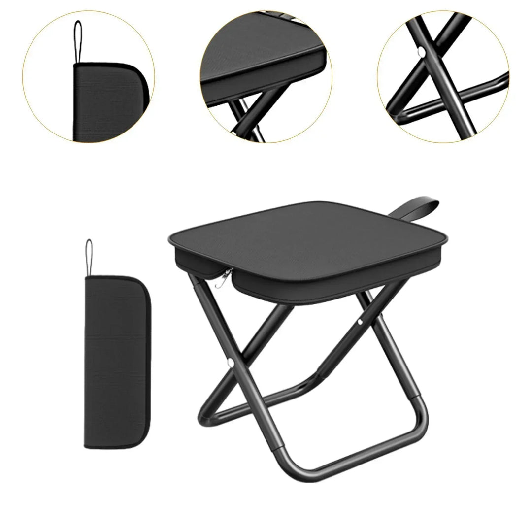 Kalsten | Portable Folding Camping Stool with Adjustable Zippers and Metal Frame