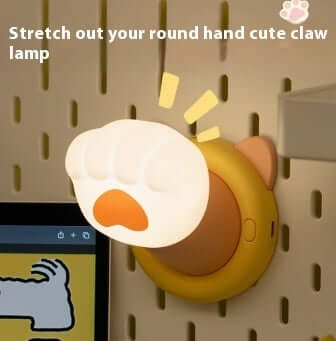 Nightstand Lamp Cat Paw Desk Lamp 3 Brightness Dimmable Rechargeable Tap Lamp Atmosphere Light For Bedroom Living Room Home Decor | Kalsten
