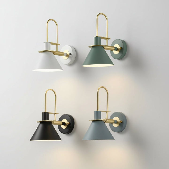 LED Wall Sconce Light – Modern Nordic Horn Iron Brass (37x20cm / 14.5x7.8in) | Kalsten