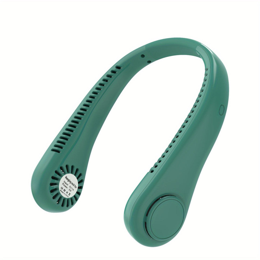 1pc Portable Neck Fan Electric Wireless Fan Rechargeable USB Mini Fan Bladeless Personal Fan Hanging Neck Cooler For Outdoor Sports | Kalsten