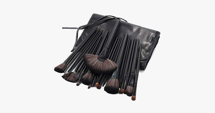 Kalsten | Black Makeup Brush Set with 32 Brushes and Case – A Complete Makeup Savior