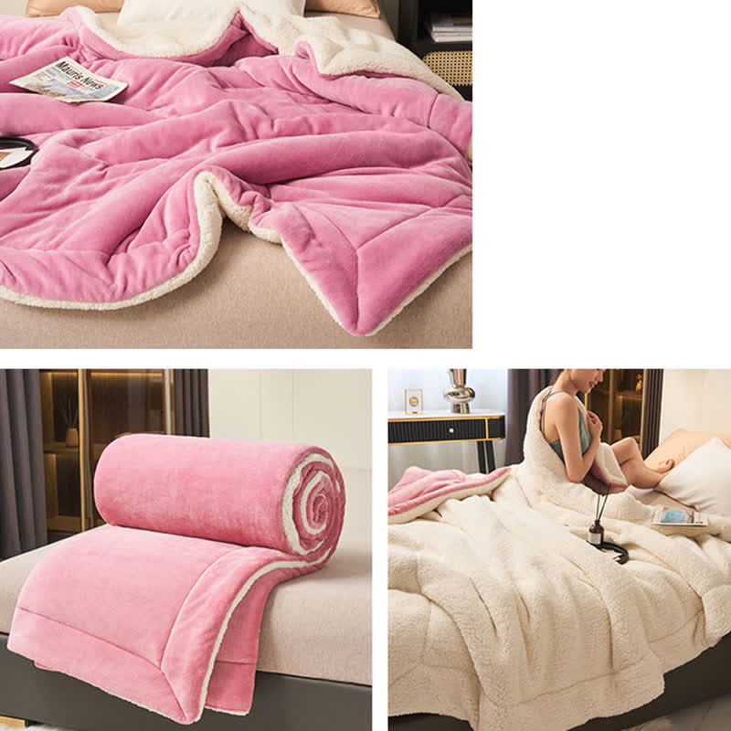 Double-Sided Velvet Cube Rug – Thick & Soft