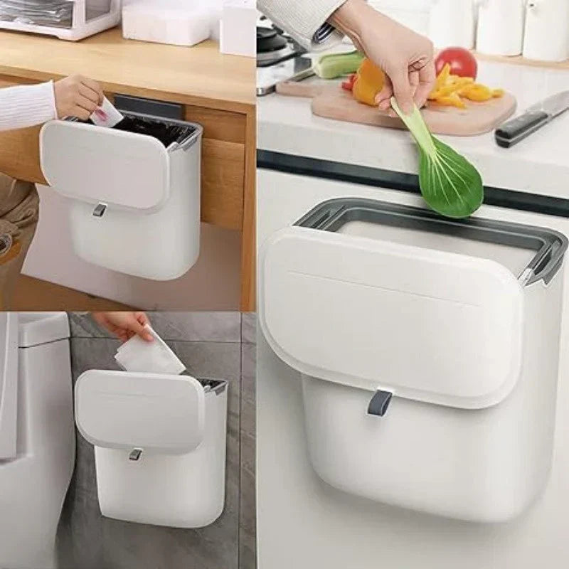 Wall-Mounted Kitchen Trash Can – Swivel Design