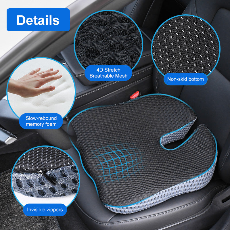 Kalsten | Ergonomic Seat Cushion Triacomfort | Triangular Shape with Memory Foam | Breathable & Pressure-Relieving | For Car & Office
