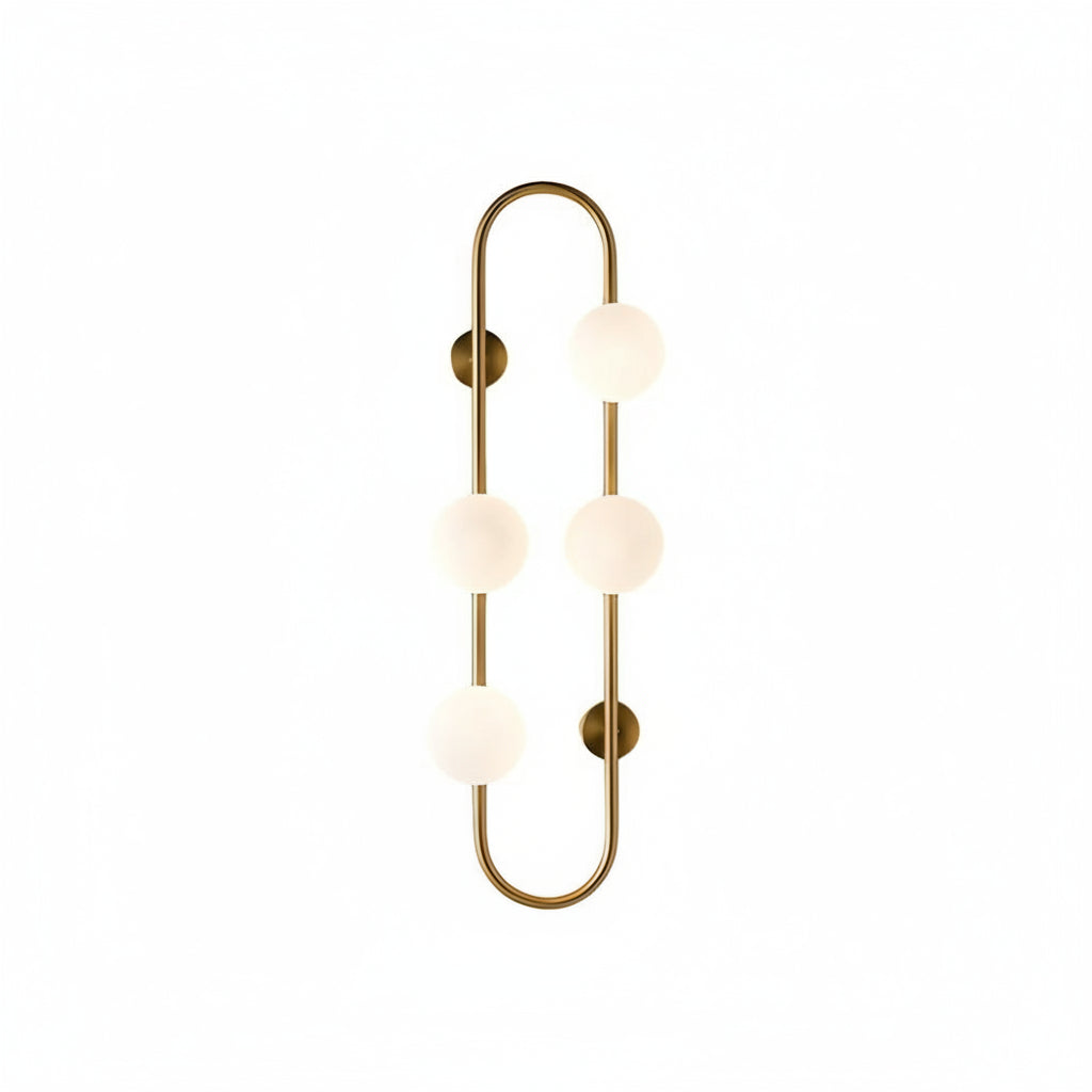 LED Wall Sconce Light – Modern 4-Ball Glass Bubble Postmodern (62x24cm / 24.4x9.4in) | Kalsten