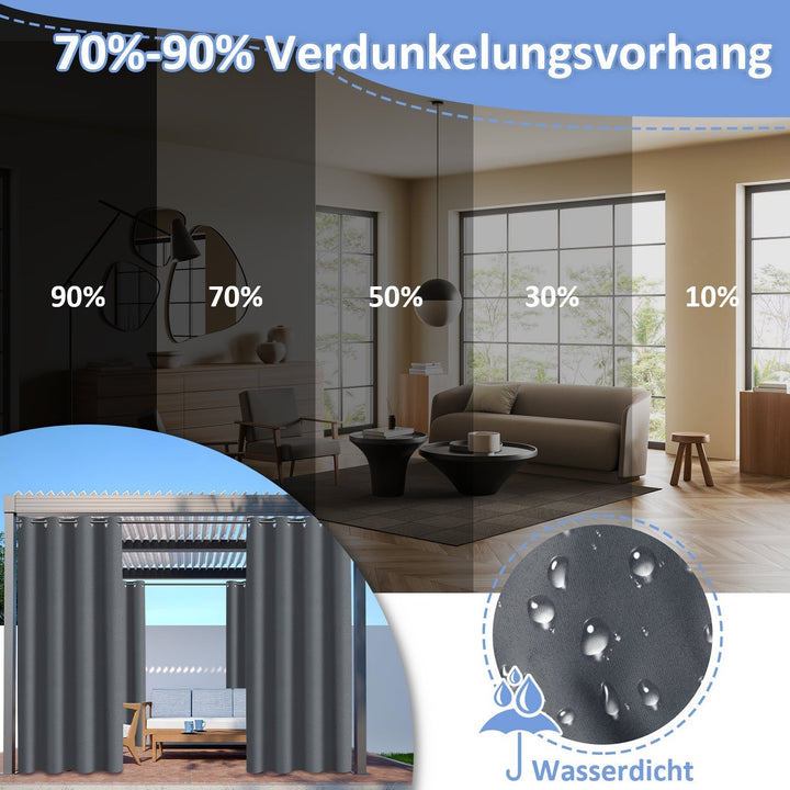 Outdoor Curtain Waterproof with Eyelets | Kalsten