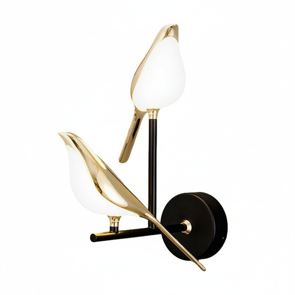 Bird Wall Sconce Magpie Shape Adjustable Metal Acrylic LED 21-38cm / 8-15in Art Light | Kalsten