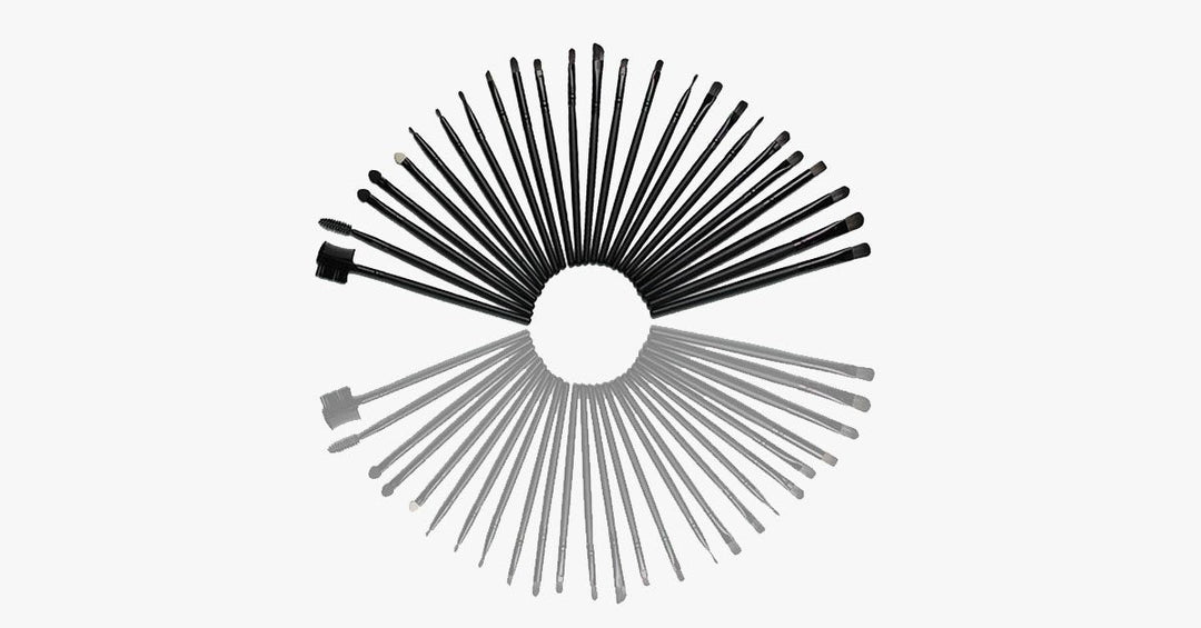 Kalsten | Black Makeup Brush Set with 32 Brushes and Case – A Complete Makeup Savior