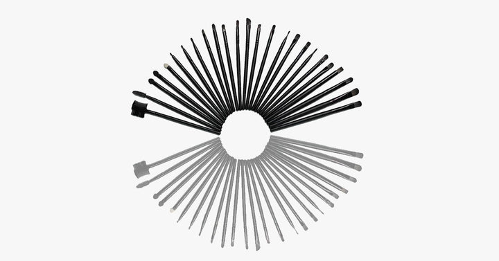 Kalsten | Black Makeup Brush Set with 32 Brushes and Case – A Complete Makeup Savior