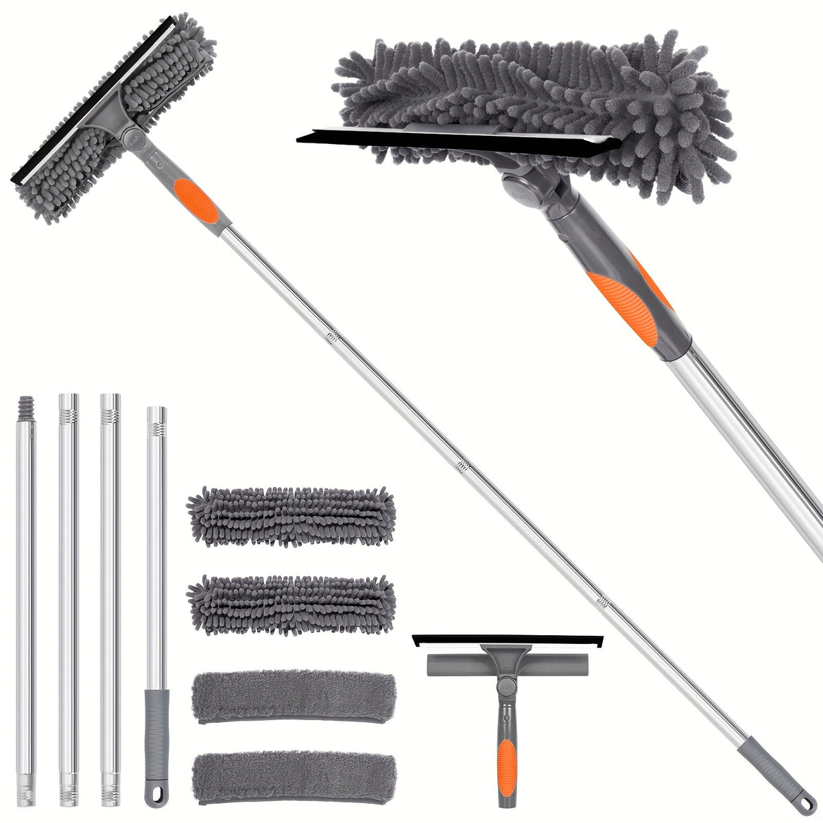 BowLift | Crystal Clear Window Cleaner – Professional 2-in-1 Telescopic Window and Glass Cleaning System