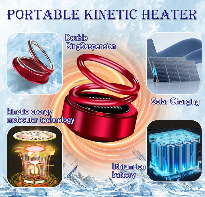 Kalsten | Portable Car Heater | Solar Rechargeable De-Icer | Fast Defrost Device for Cars & Homes