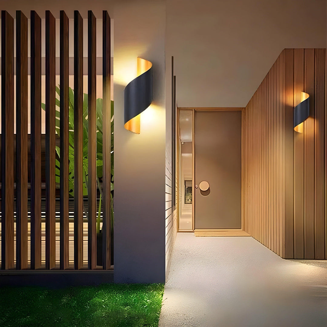 SpiralGlow Light - Nordic waterproof metal spiral LED wall lamp | Kalsten