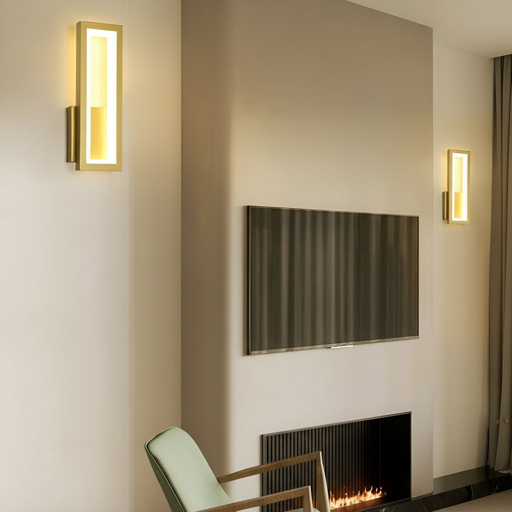 Modern Linear LED Wall Sconce – Minimalist Iron & Acrylic Rectangular Wall Light | Kalsten