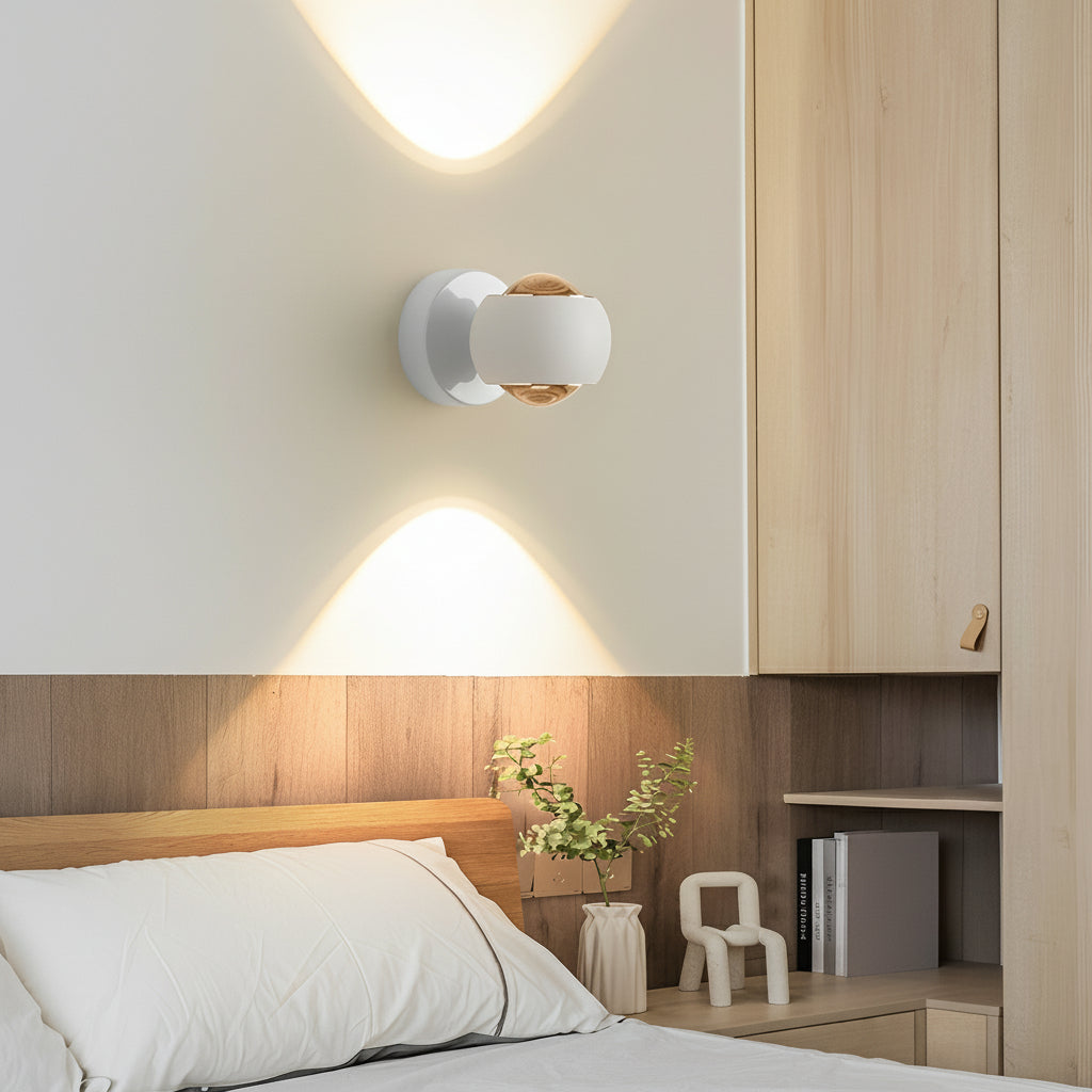 LED Wall Washer Sconce | Round Up Down Aluminum 7W 10cm / 4in Modern Art Gallery Light | Kalsten