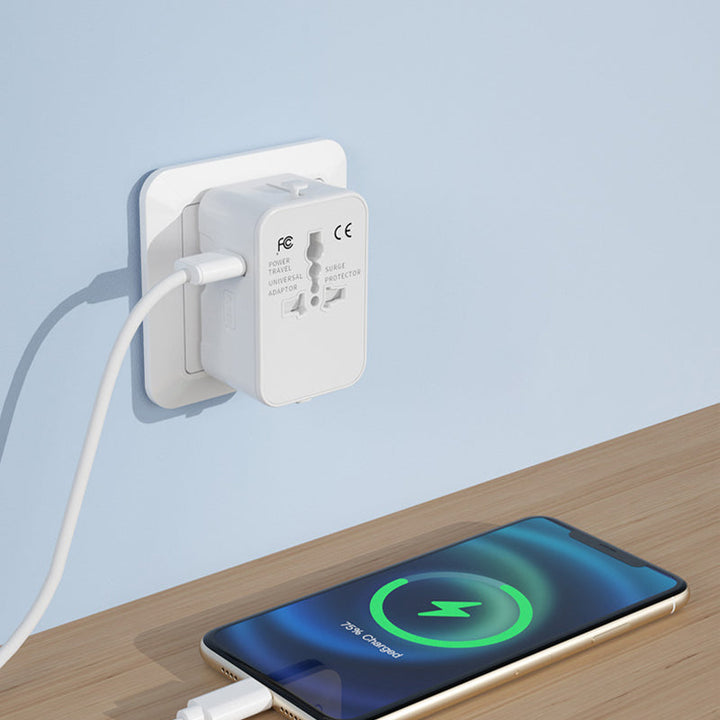 Universal travel adapter with dual USB ports | Kalsten