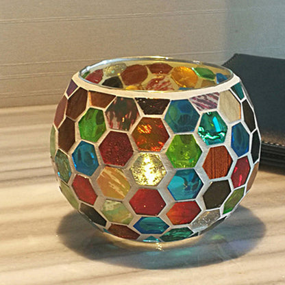 Brehn | European Retro Glass Mosaic Tealight Holder