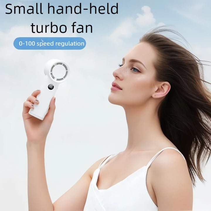 3600mAh USB Rechargeable Handheld Fan with LED Lamp | Kalsten