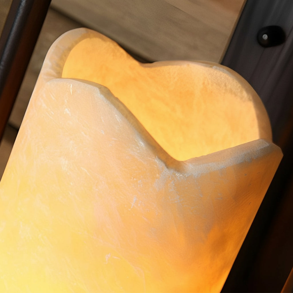 LED Wall Sconce Light – Modern Candlestick Iron Marble Texture (50x18cm / 20x7in) | Kalsten
