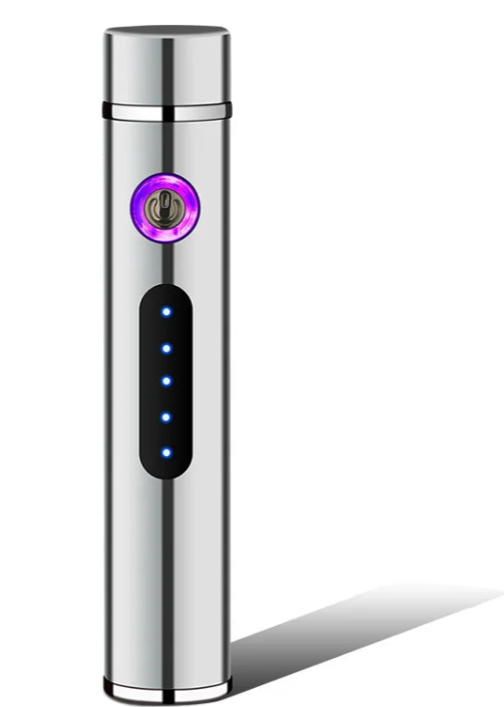 Kalsten | Voltrino Cylinder USB lighter | Double arc technology | Rechargeable & windproof | Noble metal casing for men