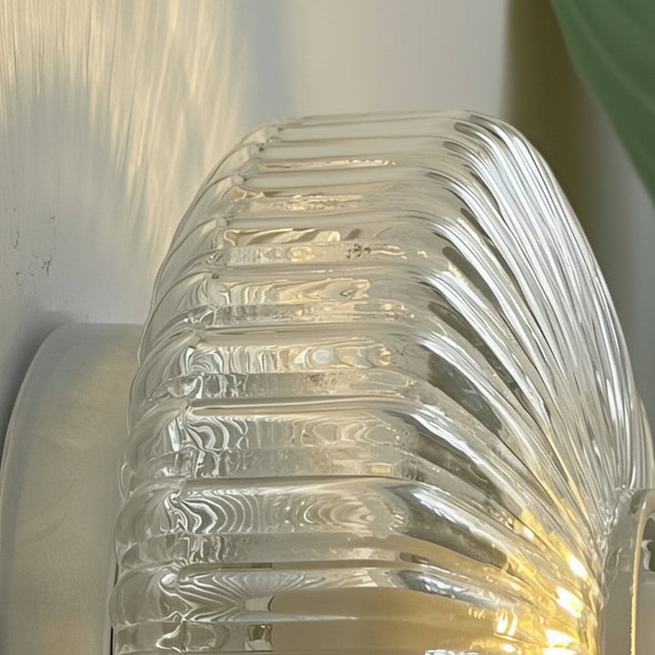 LED Wall Sconce Light – Modern Medieval Round Glass Chrome (15x12cm / 5.9x4.7in) | Kalsten