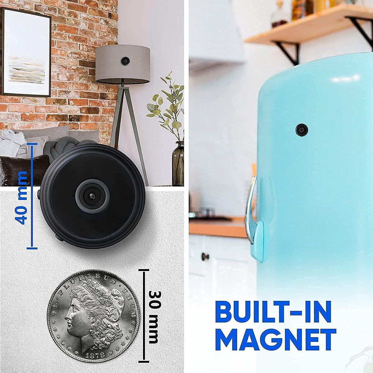 Sandsberg | Mini Wireless Magnetic Camera with Audio and Video Live Transmission
