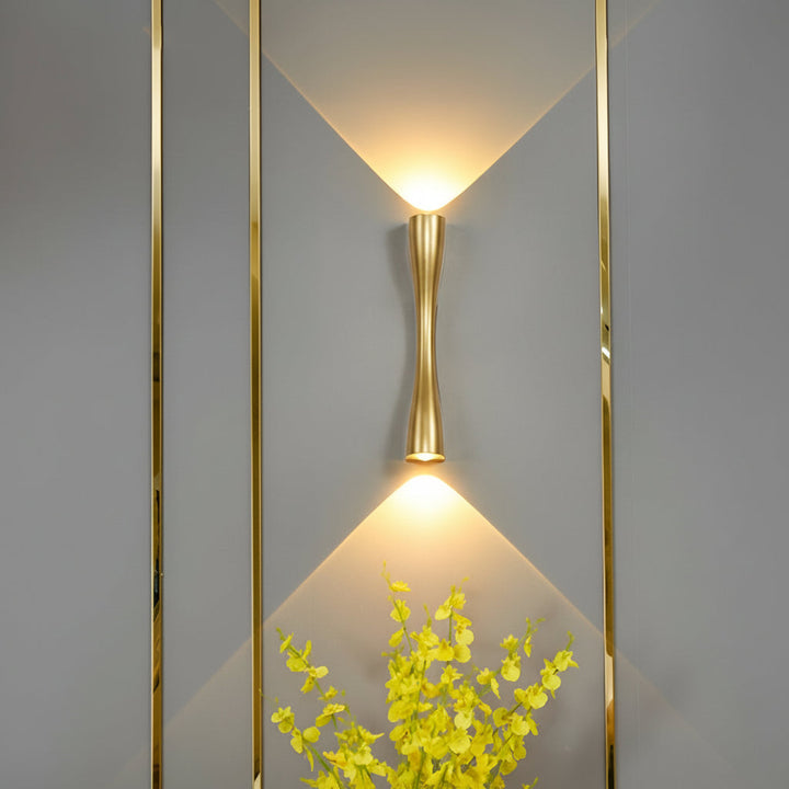 Modern Electroplated LED Wall Sconce | Up/Down Waterproof Outdoor Light (9"/14") | Kalsten