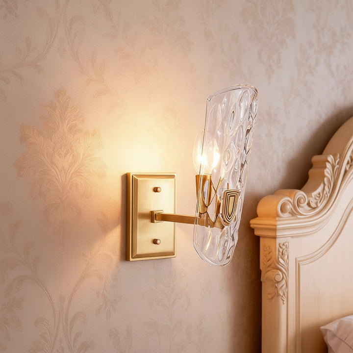 Wall Sconce – European Classic Brass Glass Metal E27 (18x30cm) | Kalsten