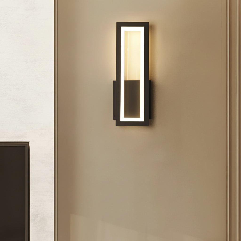 Modern Linear LED Wall Sconce – Minimalist Iron & Acrylic Rectangular Wall Light | Kalsten