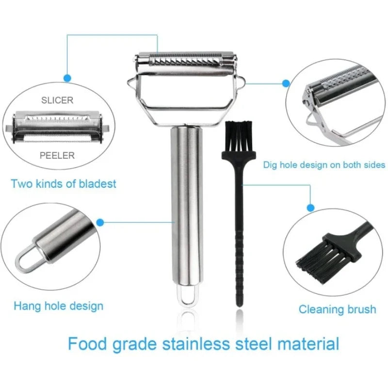 Kalsten | Ultra-sharp stainless steel multifunctional vegetable slicer & julienne cutter potato carrot grater