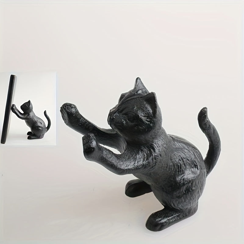 VintageCat - Rustic Cast Iron Bookends for Stylish Interiors Kalsten