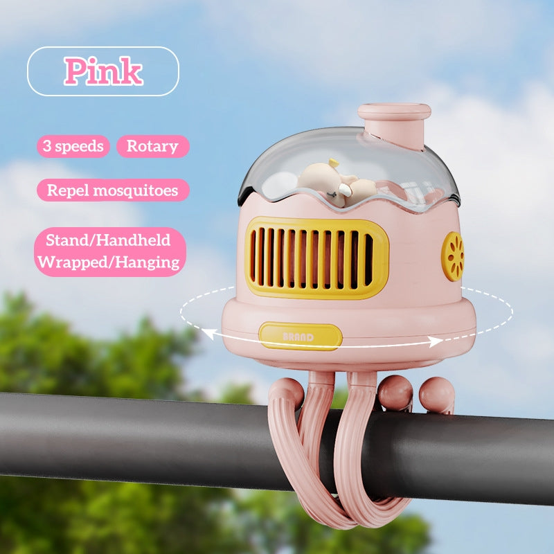 USB Rechargeable Portable Mosquito Repellent Stroller Fan | Kalsten