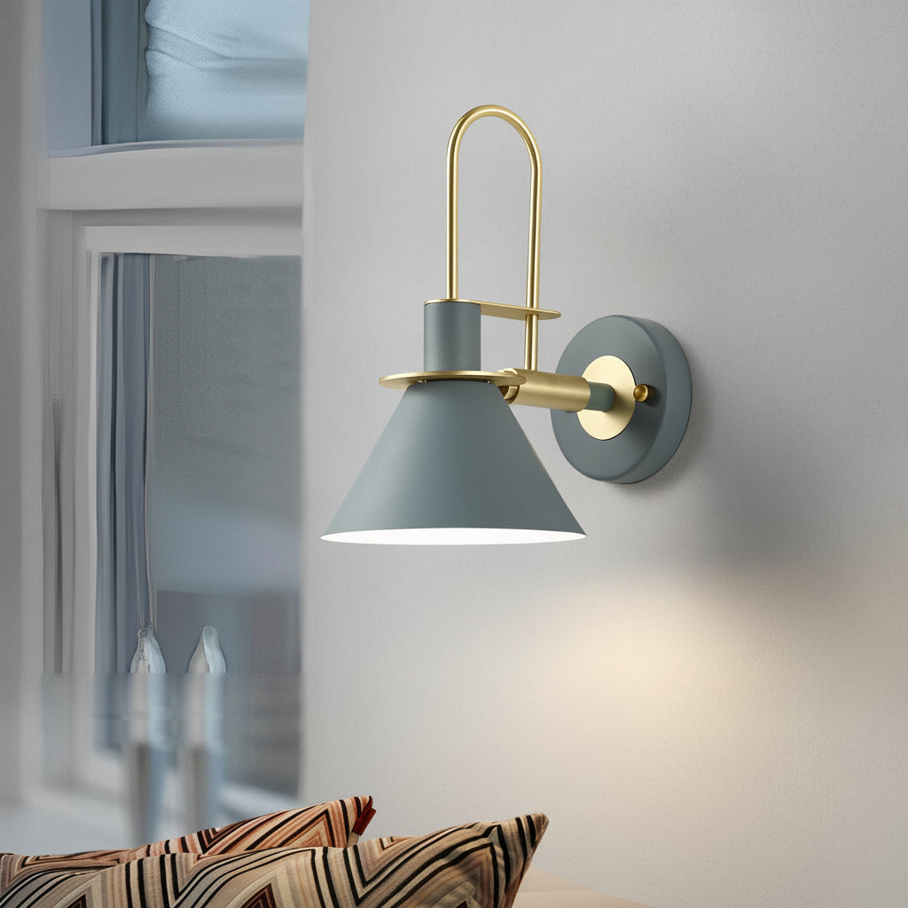 LED Wall Sconce Light – Modern Nordic Horn Iron Brass (37x20cm / 14.5x7.8in) | Kalsten