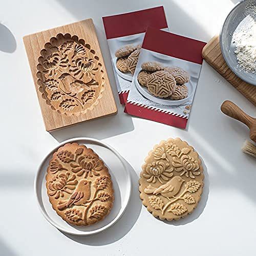 Kalsten | Wooden Cookie Mold Set | Engraved Pastry Stamps | Gingerbread & Biscuit Press