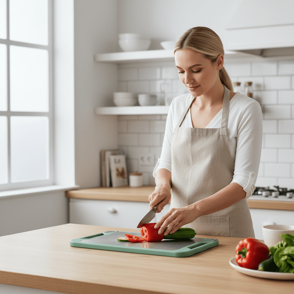 Skanto | Durable Stainless Steel Cutting Board, Double-Sided & Non-Stick