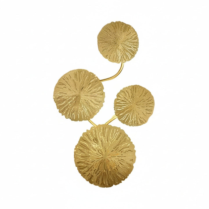 LED Wall Sconce Light – Modern Lotus Leaf Stainless Steel Gold (40-80cm H) | Kalsten