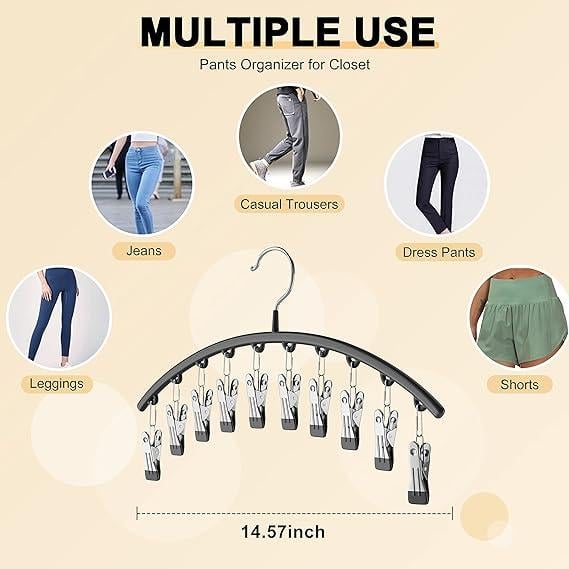 Leggings Organizer Hanger with Rubber Clips | Kalsten