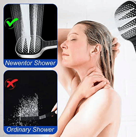 HydraLux 7-Settings Shower Head – Water-Saving & Anti-Scale – Square Chrome | Kalsten