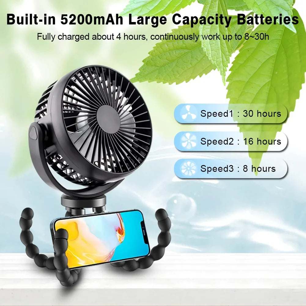 Compact Octopus Mini Fan | Kalsten