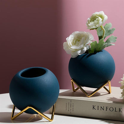 Skanto | Abstract Colors Ceramic Planters with Stand