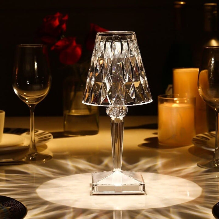 Acrylic Crystal Table Lamp - LuxeGlow | Kalsten