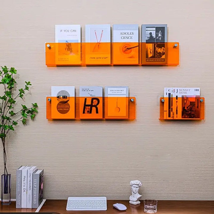 Clear Acrylic Wall Magazine Shelf Kalsten