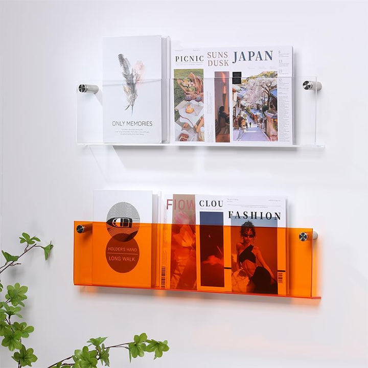 Clear Acrylic Wall Magazine Shelf Kalsten