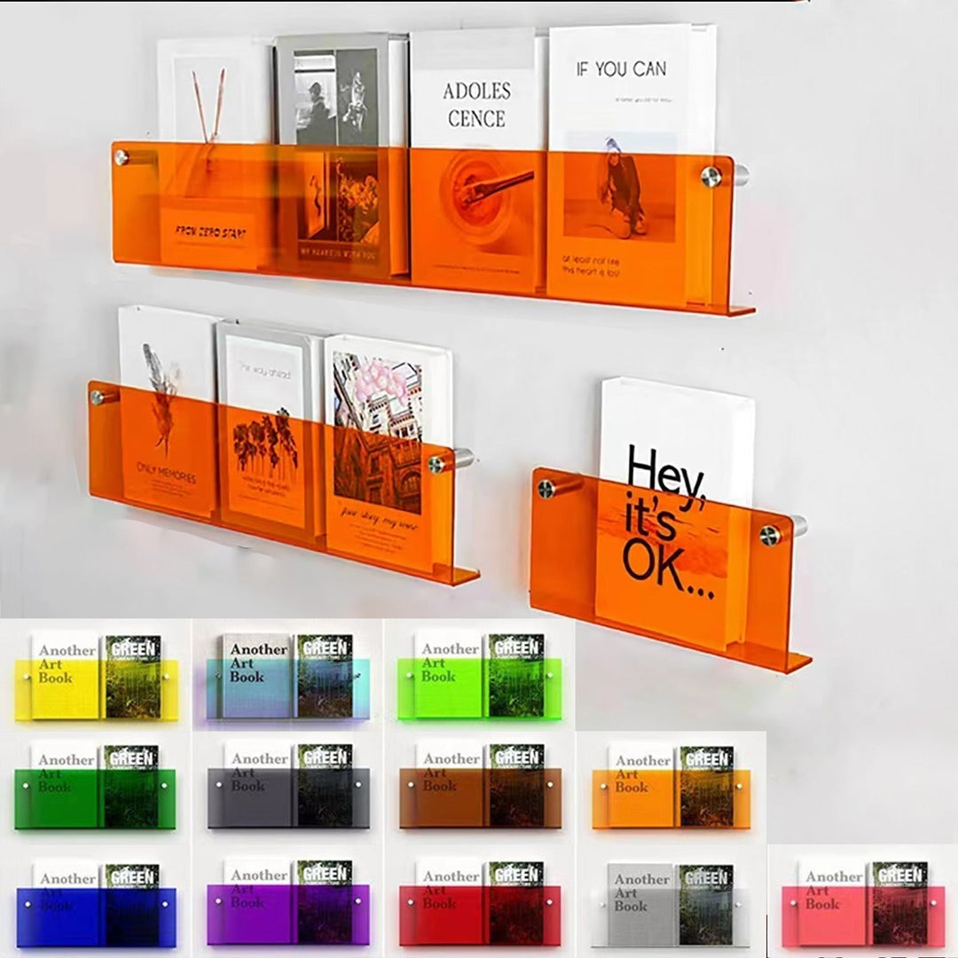 Clear Acrylic Wall Magazine Shelf Kalsten