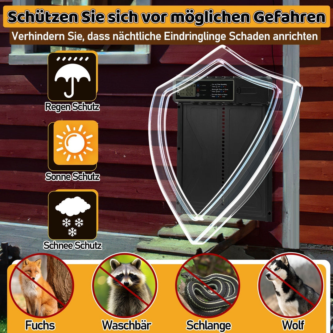 Electric Chicken Coop Door Solar with LED Display and Remote Control | Kalsten