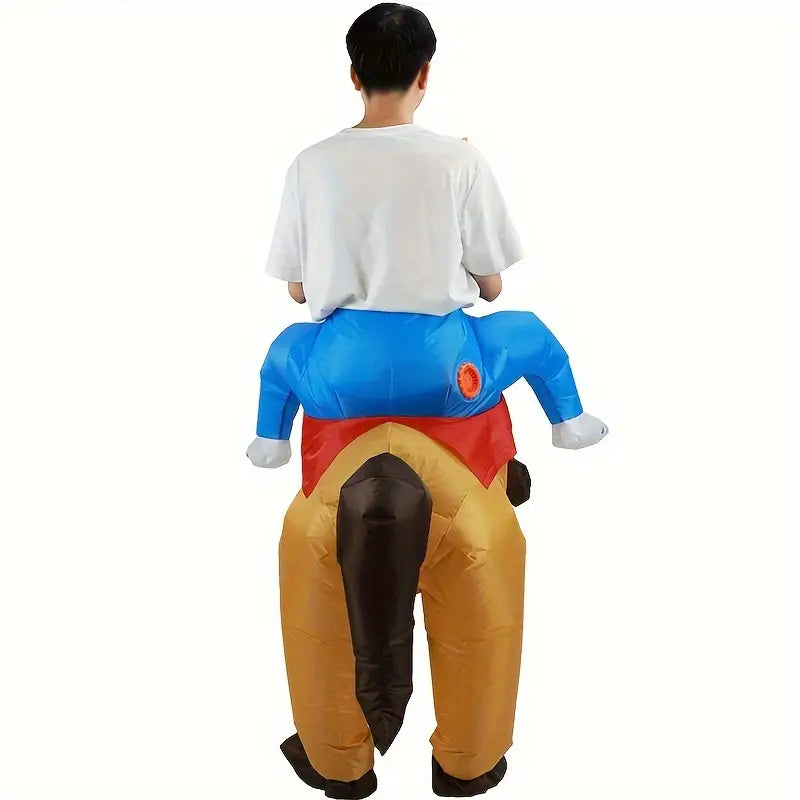 Inflatable Cowboy Horse Costume for Adults