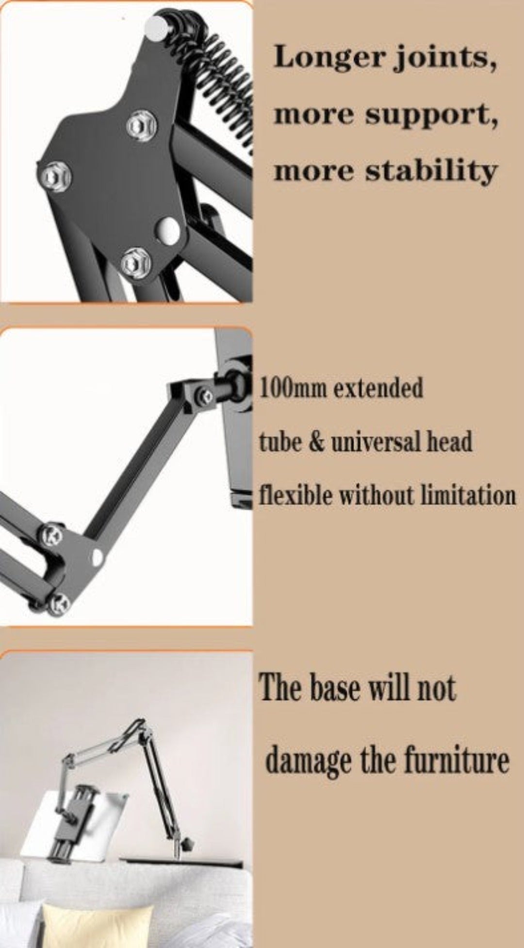 BowLift | Royaleva BedMate 360° Rotating Device Holder - Hands-Free Mobile & Tablet Stand