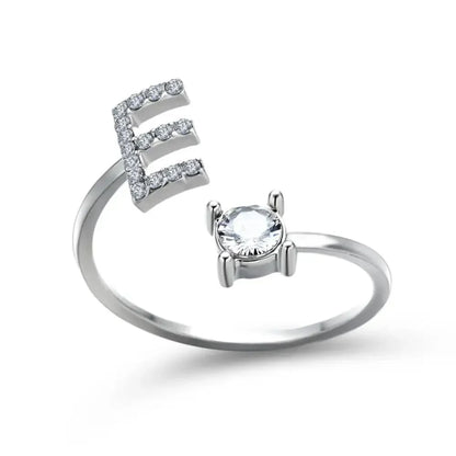 BowLift | Adjustable Dainty Diamond Letter Initial Ring